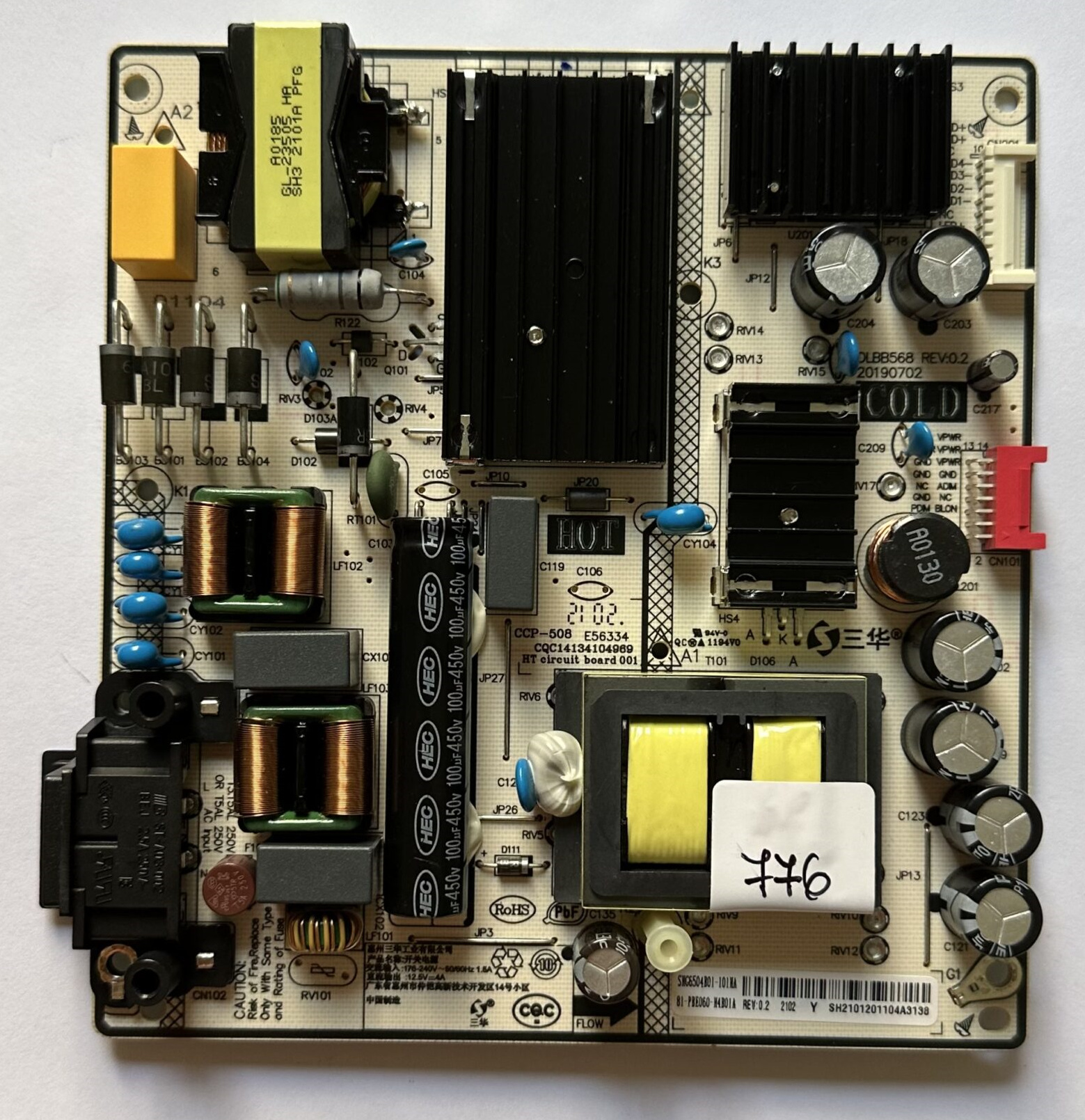 CQC14134104969 POWER BOARD TCL