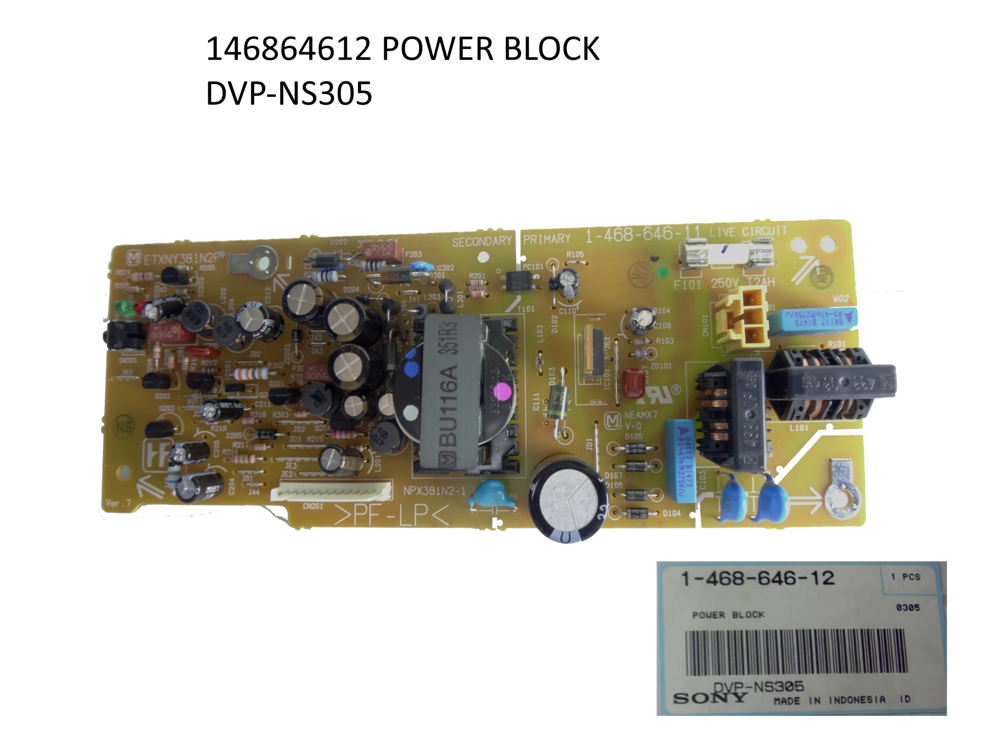 146808411 - Ballast SR725 Sony | Ricambi Originali
