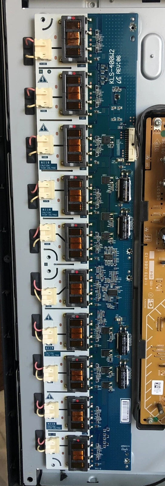 KLS-400W2 REV:06 SCHEDA INVERTER PER TV SONY KDL-40U2530. LCD: LTA400WT-L05
